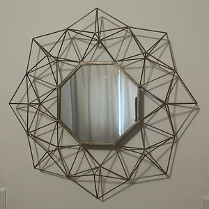 Gold Geometric Mirror